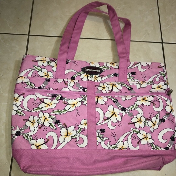 LANCOME 2 PC~TANGERINE ORANGE BEACH~SHOP~TRAVEL TOTE & PINK FLIP FLOP SET~NEW LANCOME 2 PC~TANGERINE ORANGE BEACH~SHOP~TRAVEL TOTE & PINK FLIP FLOP SET~NEW